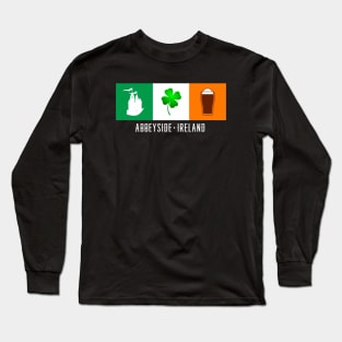 Abbeyside Ireland, Gaelic - Irish Flag Long Sleeve T-Shirt